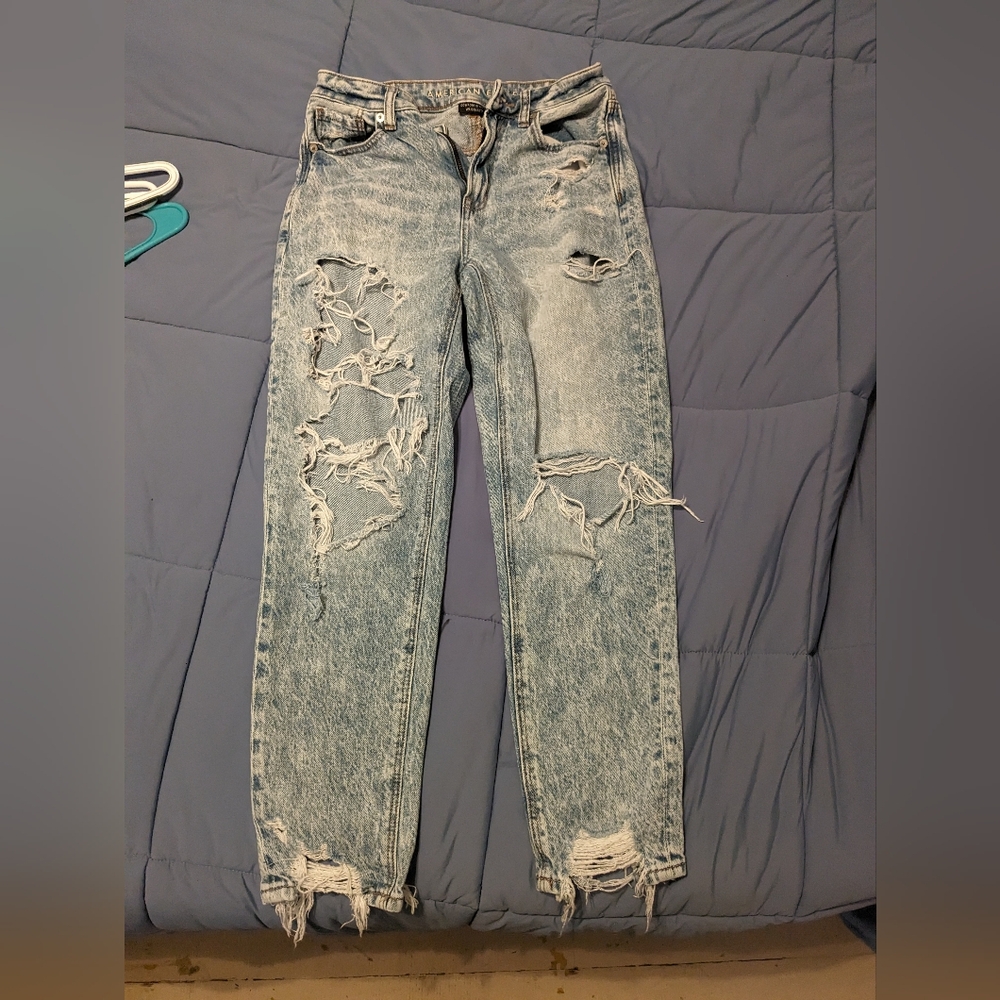 American eagle jeans 00 short acid wash